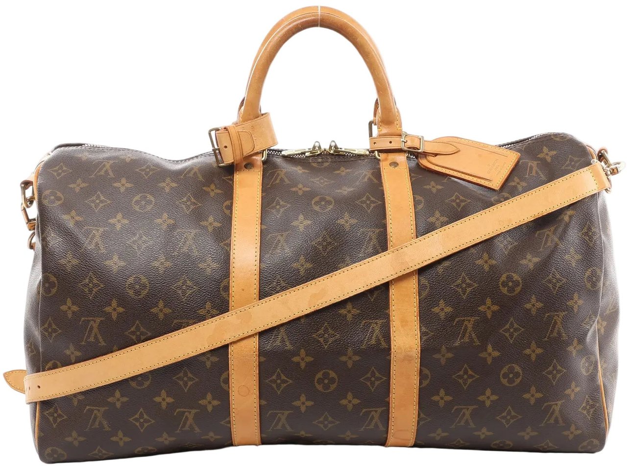 Louis Vuitton Louis Vuitton Keepall Bandoulière 50 Monogram Canvas Travel Bag in Brown M41416 Bruin