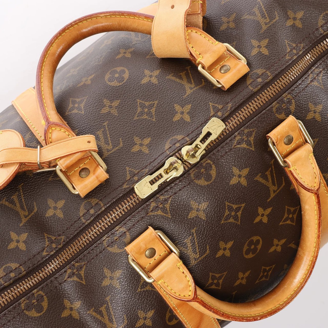 Louis Vuitton Louis Vuitton Keepall Bandoulière 50 Monogram Canvas Travel Bag in Brown M41416 Bruin