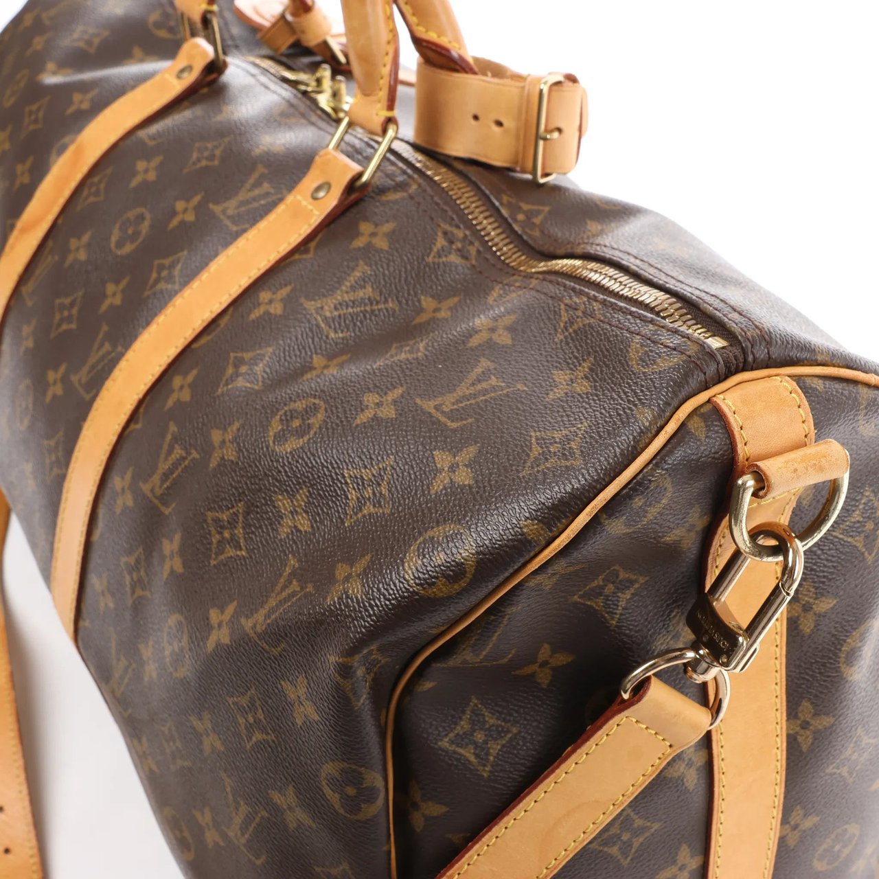 Louis Vuitton Louis Vuitton Keepall Bandoulière 50 Monogram Canvas Travel Bag in Brown M41416 Bruin