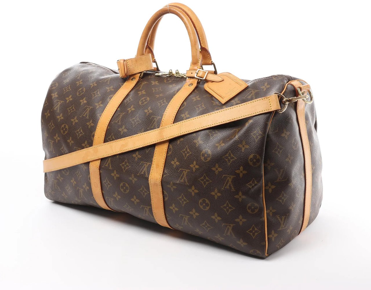 Louis Vuitton Louis Vuitton Keepall Bandoulière 50 Monogram Canvas Travel Bag in Brown M41416 Bruin