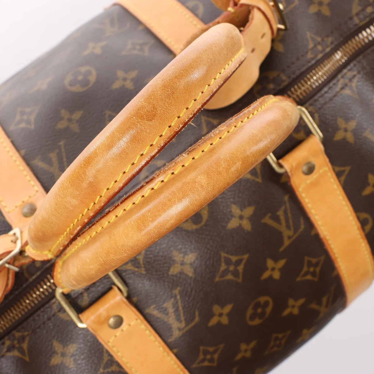 Louis Vuitton Louis Vuitton Keepall Bandoulière 50 Monogram Canvas Travel Bag in Brown M41416 Bruin