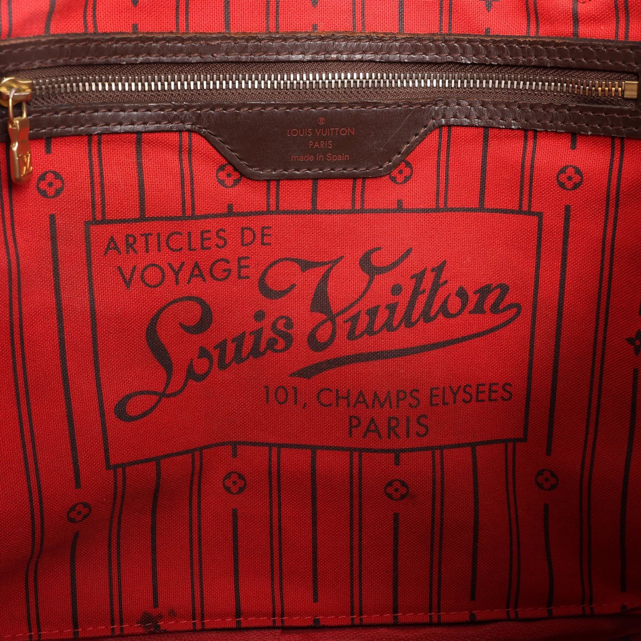 Louis Vuitton Louis Vuitton Neverfull MM Damier Ebene Shoulder Bag in Brown N51105 Bruin