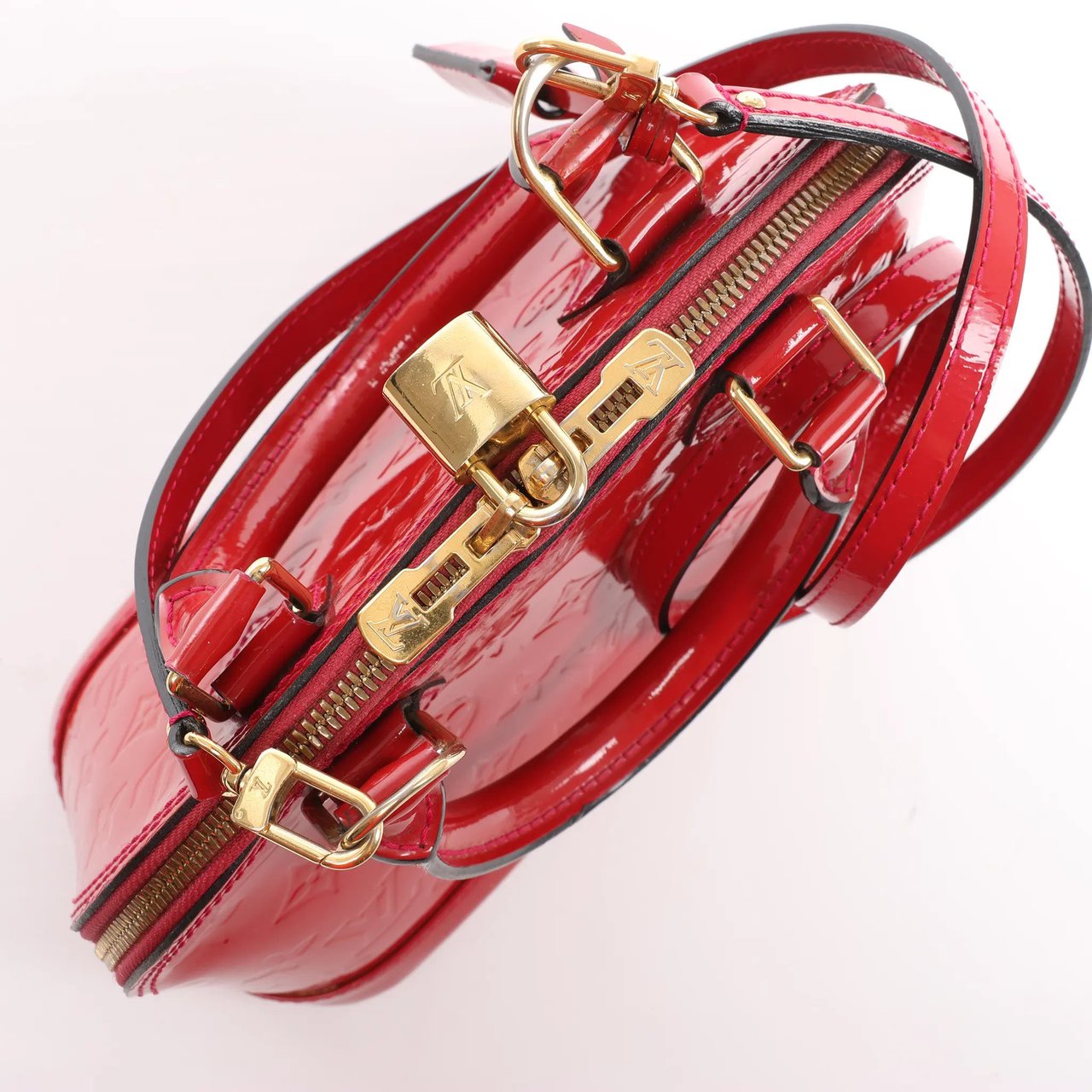 Louis Vuitton Louis Vuitton Alma BB Monogram Vernis 2Way Handbag in Red M91606 Rood