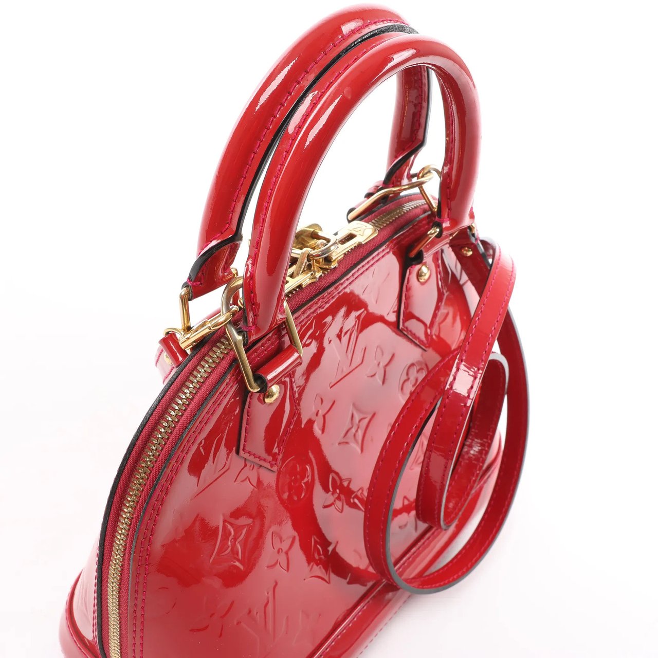 Louis Vuitton Louis Vuitton Alma BB Monogram Vernis 2Way Handbag in Red M91606 Rood