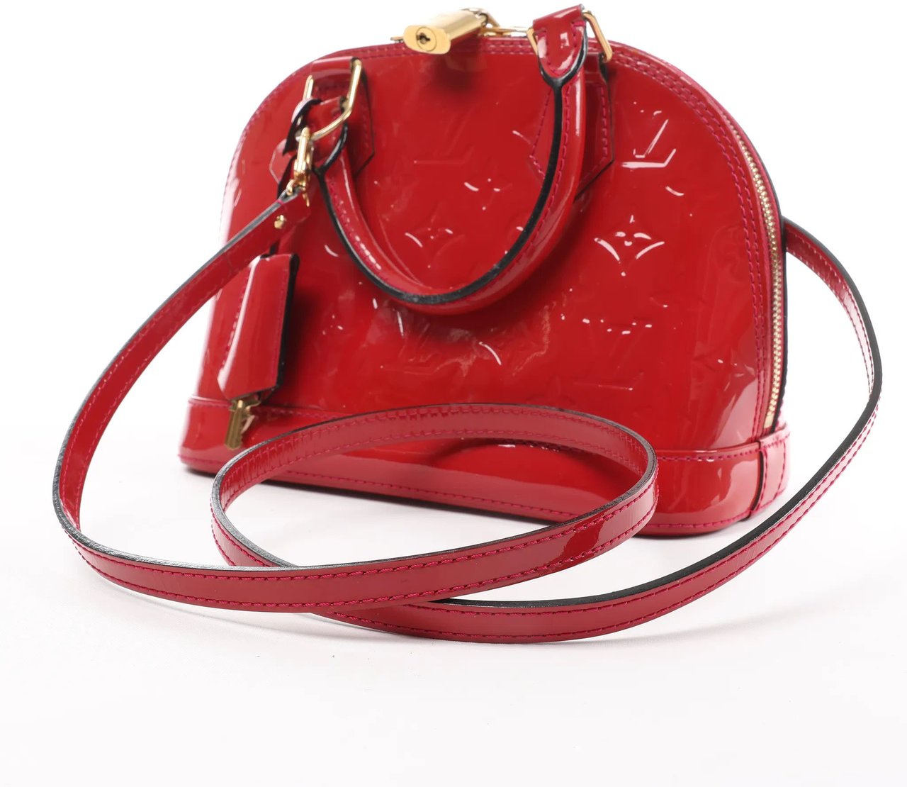 Louis Vuitton Louis Vuitton Alma BB Monogram Vernis 2Way Handbag in Red M91606 Rood