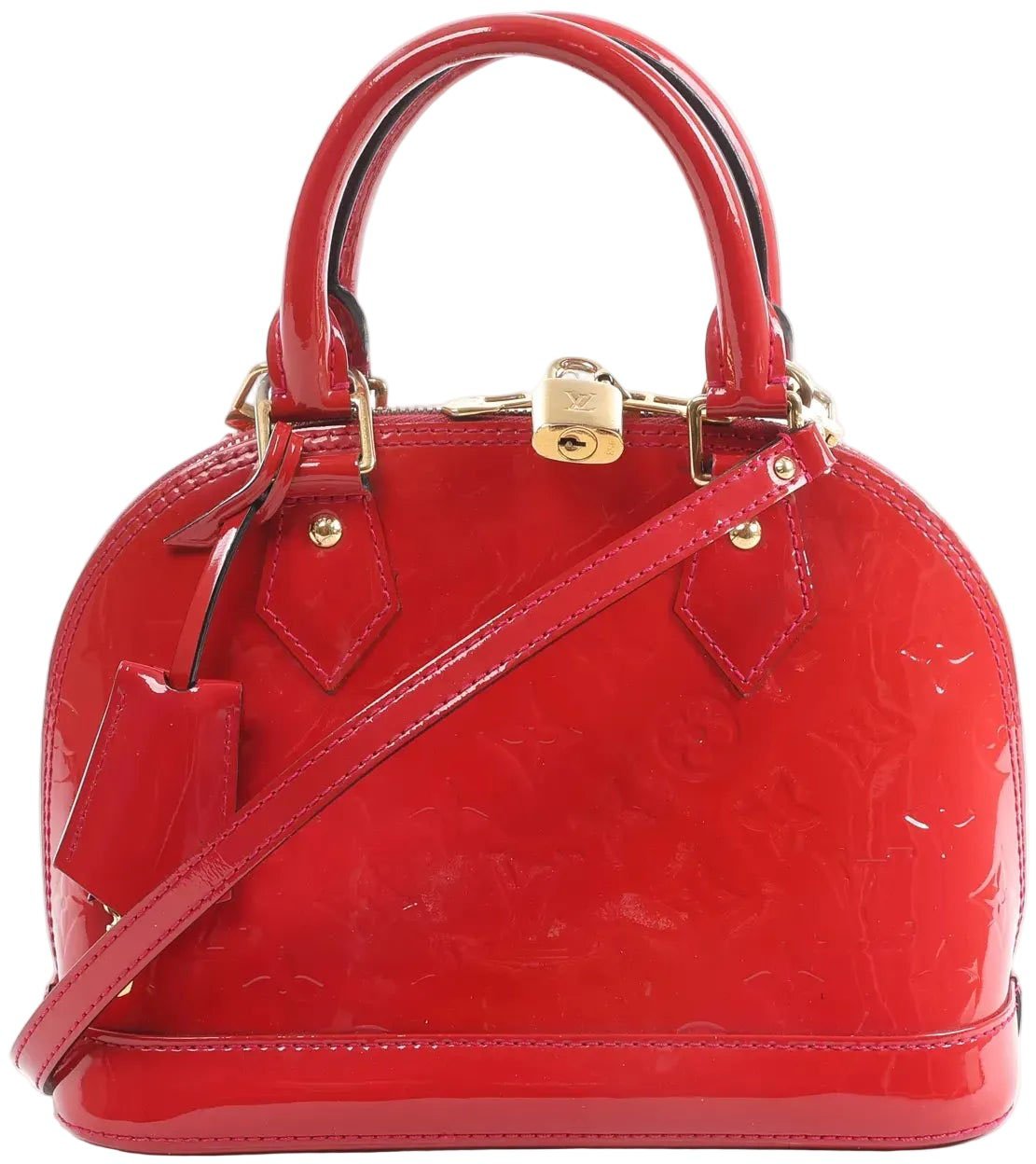 Louis Vuitton Louis Vuitton Alma BB Monogram Vernis 2Way Handbag in Red M91606 Rood