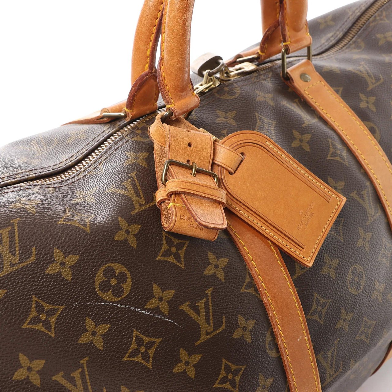 Louis Vuitton Louis Vuitton Keepall Bandoulière 50 Monogram Canvas Travel Bag in Brown M41416 Bruin