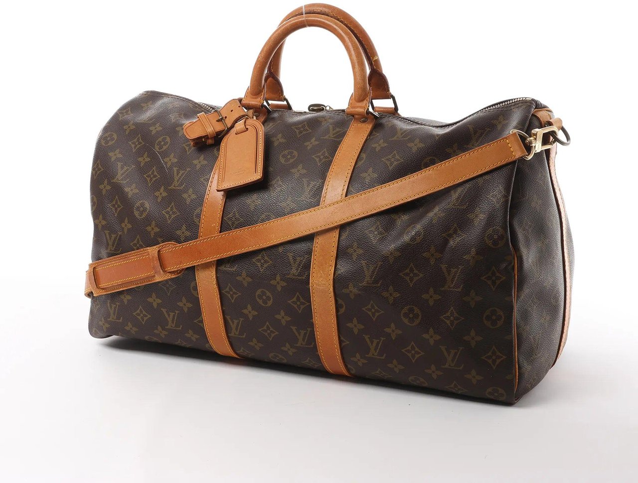 Louis Vuitton Louis Vuitton Keepall Bandoulière 50 Monogram Canvas Travel Bag in Brown M41416 Bruin