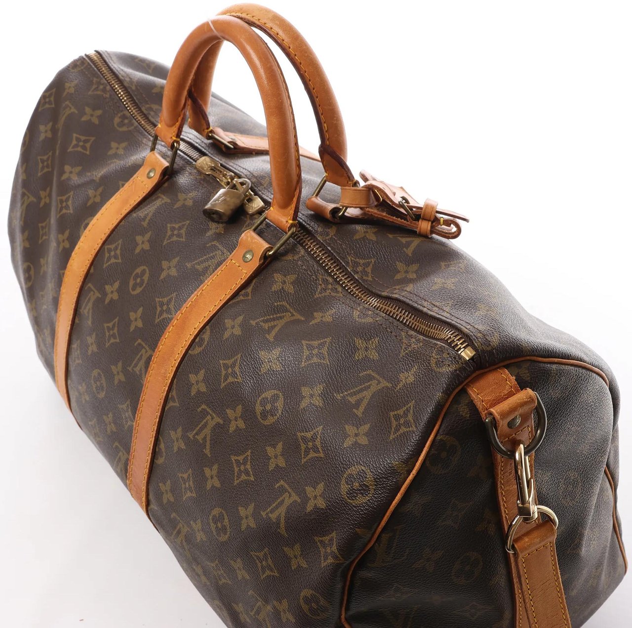 Louis Vuitton Louis Vuitton Keepall Bandoulière 50 Monogram Canvas Travel Bag in Brown M41416 Bruin