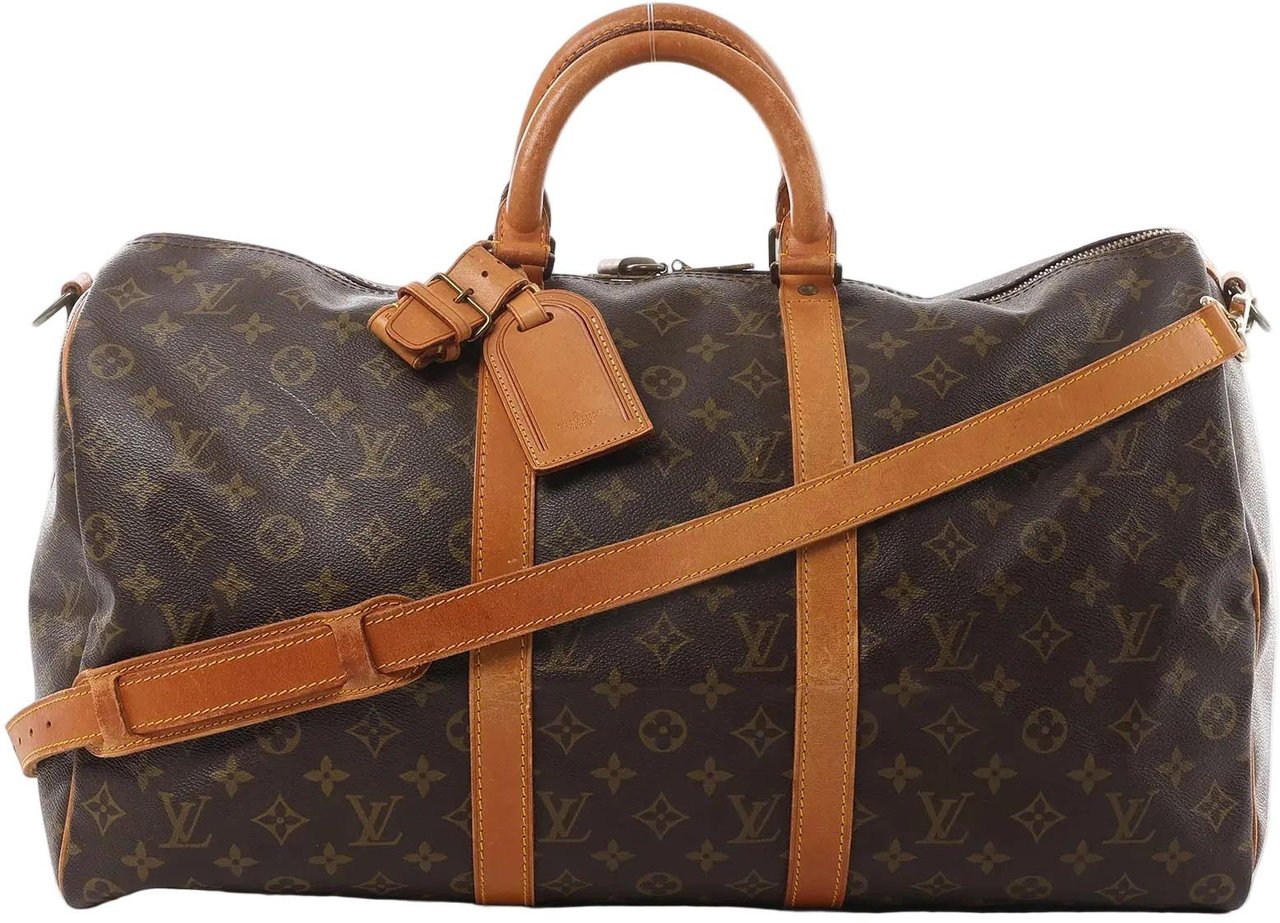 Louis Vuitton Louis Vuitton Keepall Bandoulière 50 Monogram Canvas Travel Bag in Brown M41416 Bruin