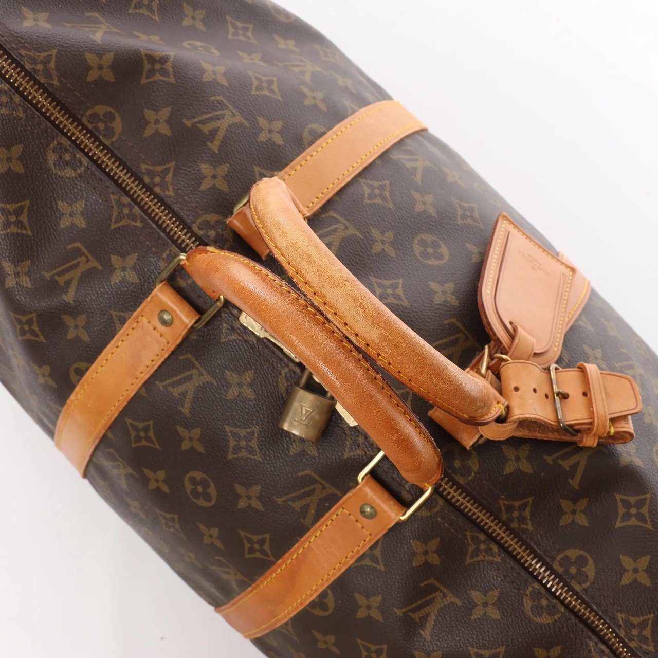 Louis Vuitton Louis Vuitton Keepall Bandoulière 50 Monogram Canvas Travel Bag in Brown M41416 Bruin