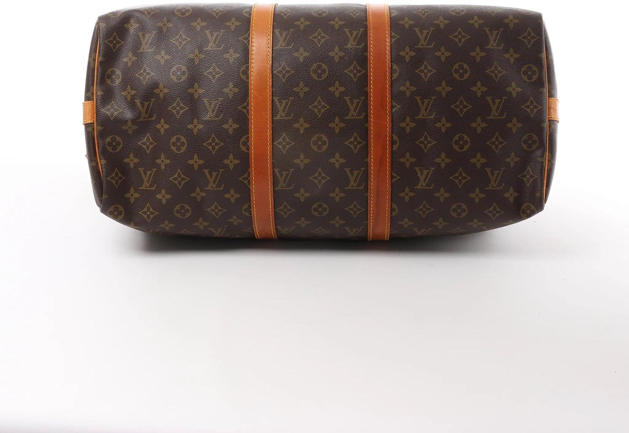 Louis Vuitton Louis Vuitton Keepall Bandoulière 50 Monogram Canvas Travel Bag in Brown M41416 Bruin