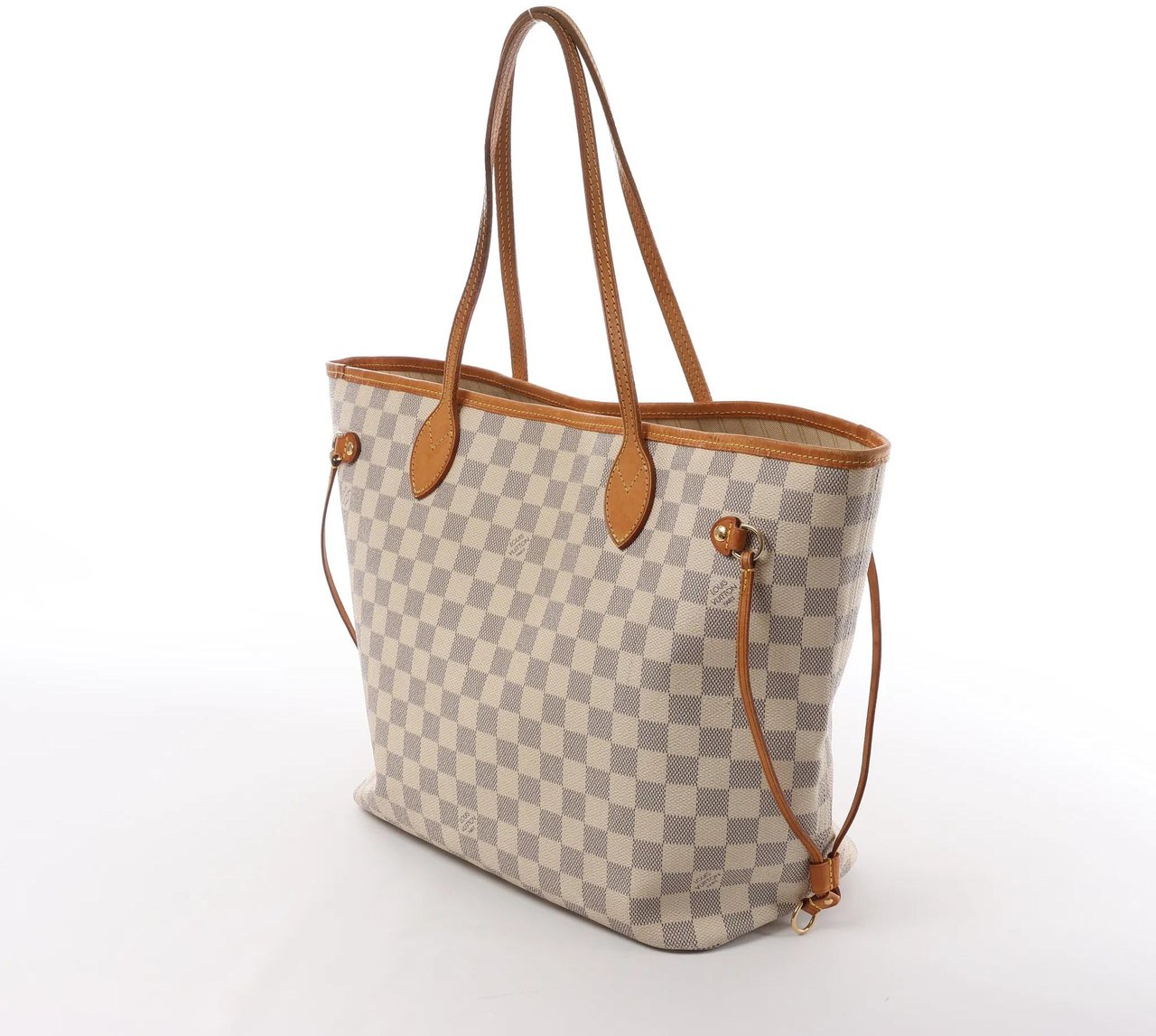Louis Vuitton Louis Vuitton Neverfull MM Damier Azur Shoulder Bag in Beige N51107 Beige