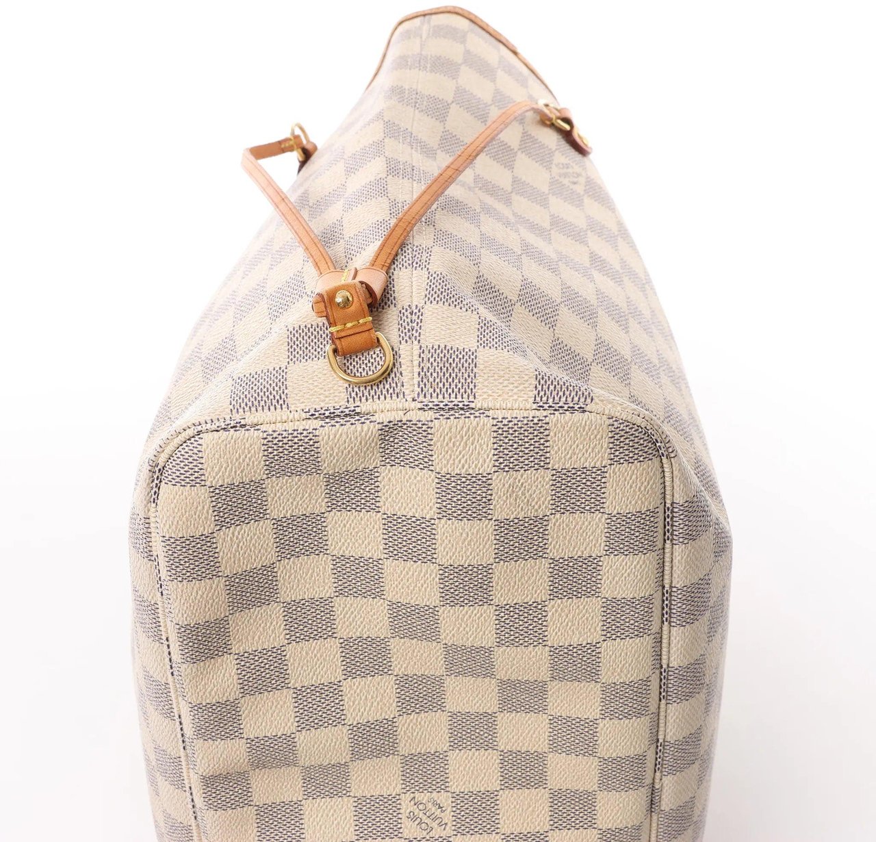 Louis Vuitton Louis Vuitton Neverfull MM Damier Azur Shoulder Bag in Beige N51107 Beige