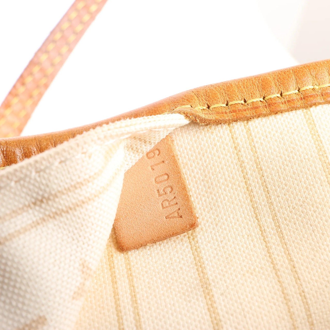 Louis Vuitton Louis Vuitton Neverfull MM Damier Azur Shoulder Bag in Beige N51107 Beige