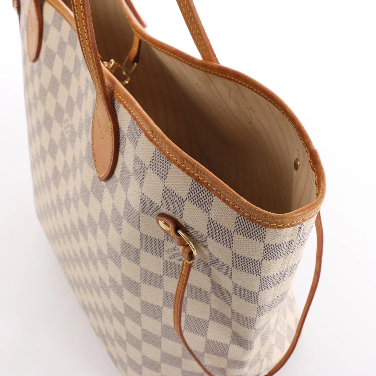 Louis Vuitton Louis Vuitton Neverfull MM Damier Azur Shoulder Bag in Beige N51107 Beige