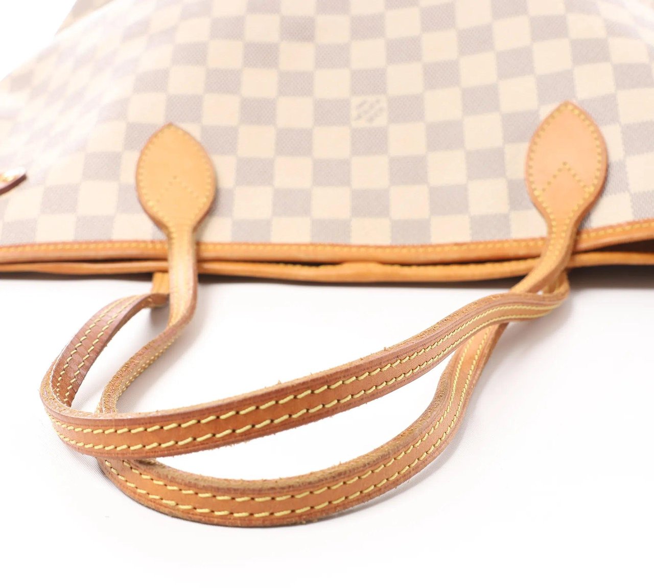 Louis Vuitton Louis Vuitton Neverfull MM Damier Azur Shoulder Bag in Beige N51107 Beige
