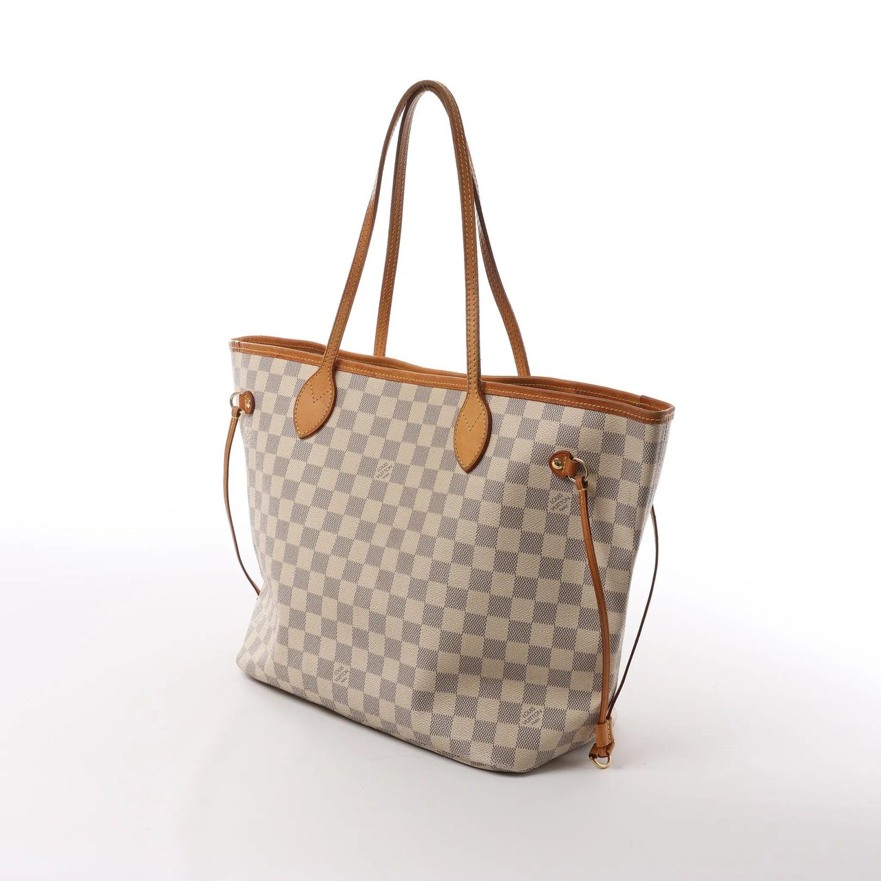 Louis Vuitton Louis Vuitton Neverfull MM Damier Azur Shoulder Bag in Beige N51107 Beige