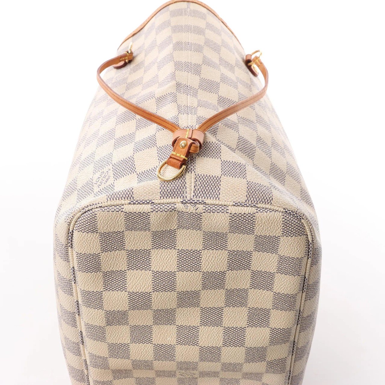 Louis Vuitton Louis Vuitton Neverfull MM Damier Azur Shoulder Bag in Beige N51107 Beige