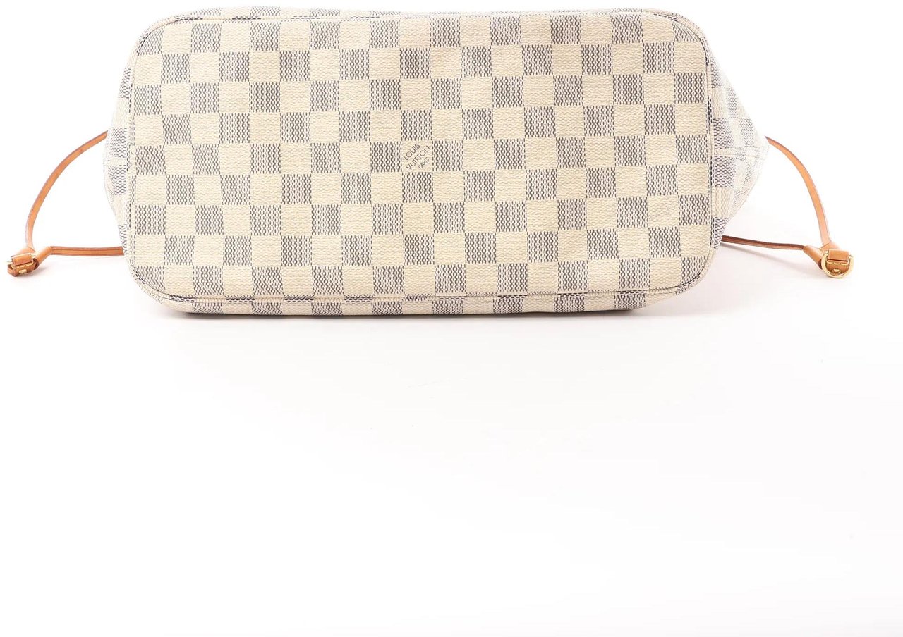 Louis Vuitton Louis Vuitton Neverfull MM Damier Azur Shoulder Bag in Beige N51107 Beige