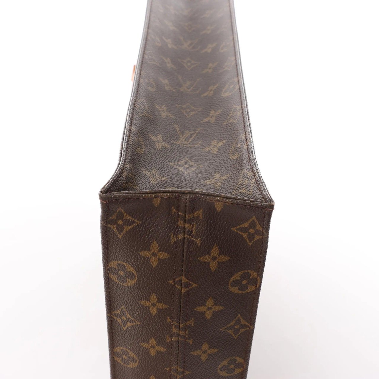 Louis Vuitton Louis Vuitton Sac Plat Monogram Canvas Handbag in Brown M51140 Bruin