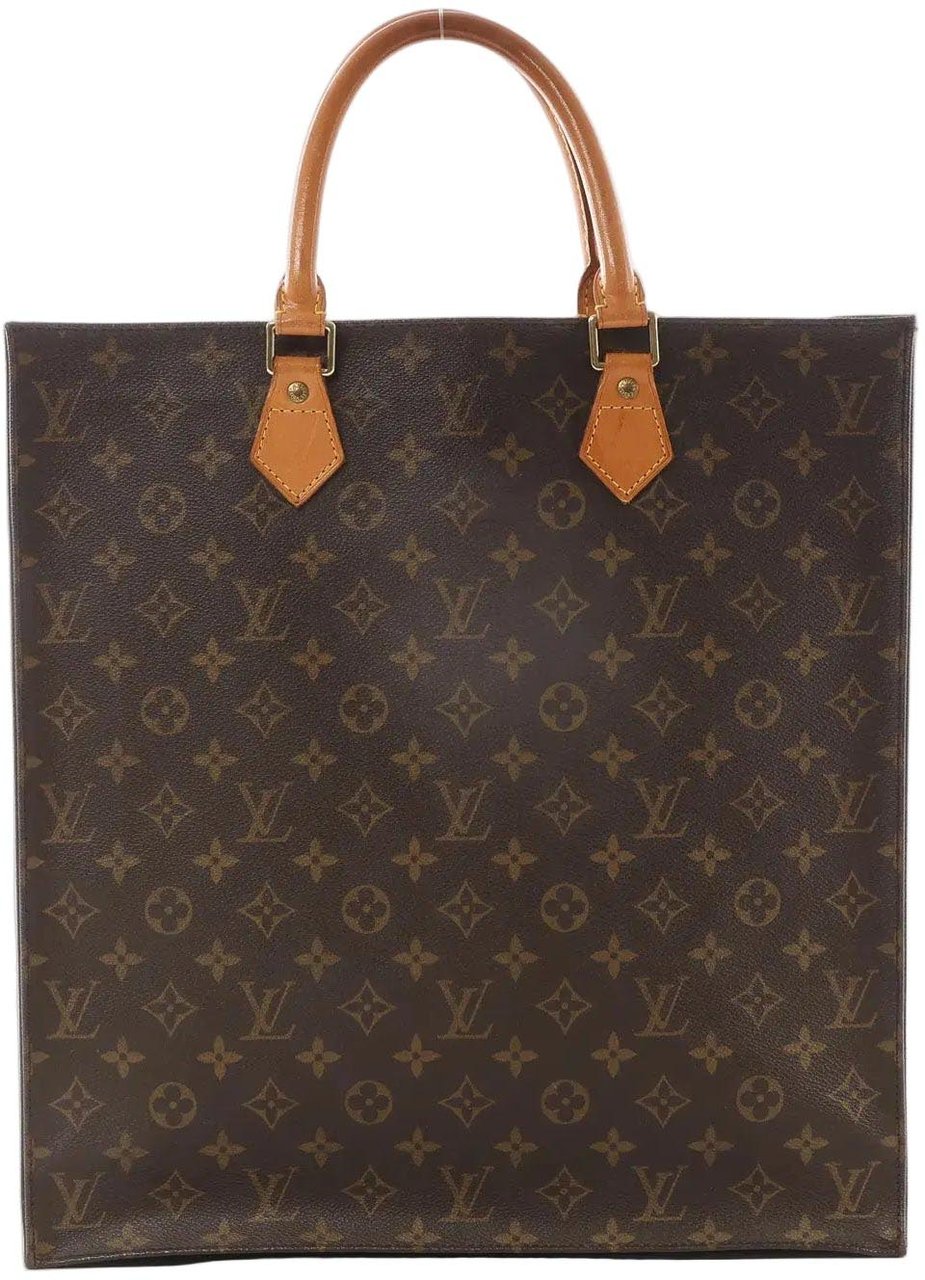 Louis Vuitton Louis Vuitton Sac Plat Monogram Canvas Handbag in Brown M51140 Bruin
