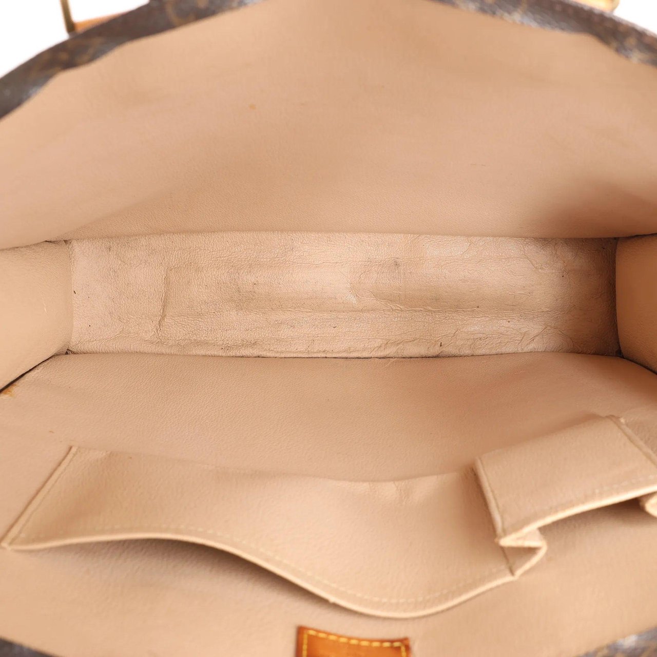 Louis Vuitton Louis Vuitton Sac Plat Monogram Canvas Handbag in Brown M51140 Bruin