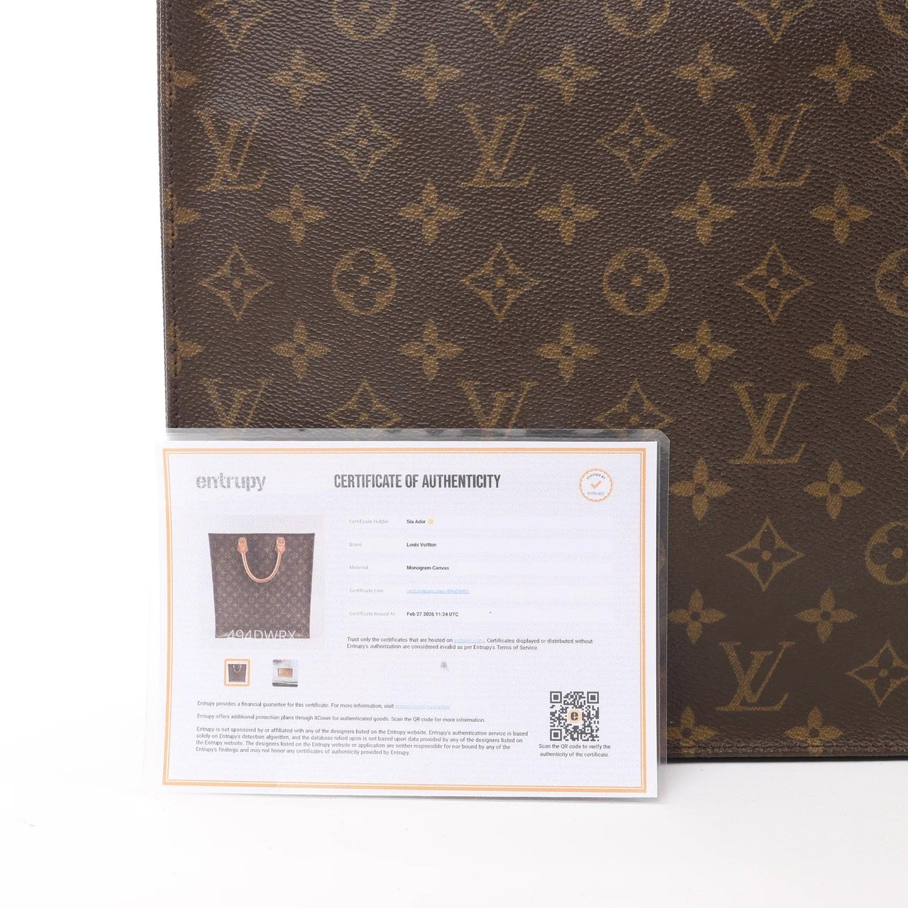 Louis Vuitton Louis Vuitton Sac Plat Monogram Canvas Handbag in Brown M51140 Bruin