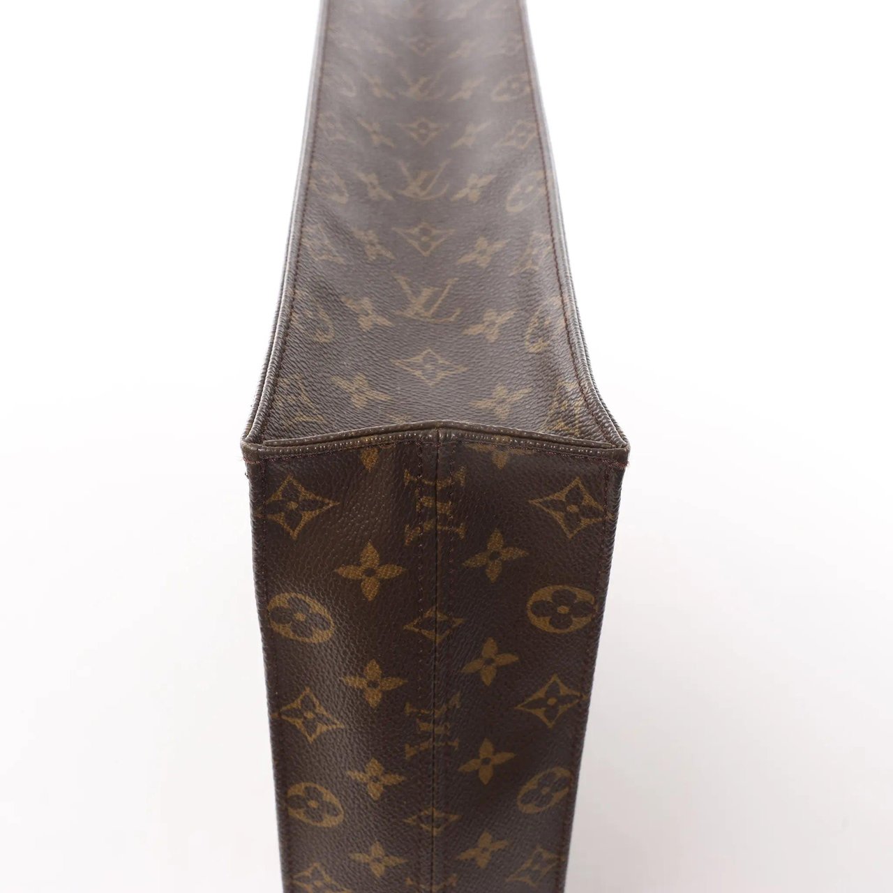 Louis Vuitton Louis Vuitton Sac Plat Monogram Canvas Handbag in Brown M51140 Bruin