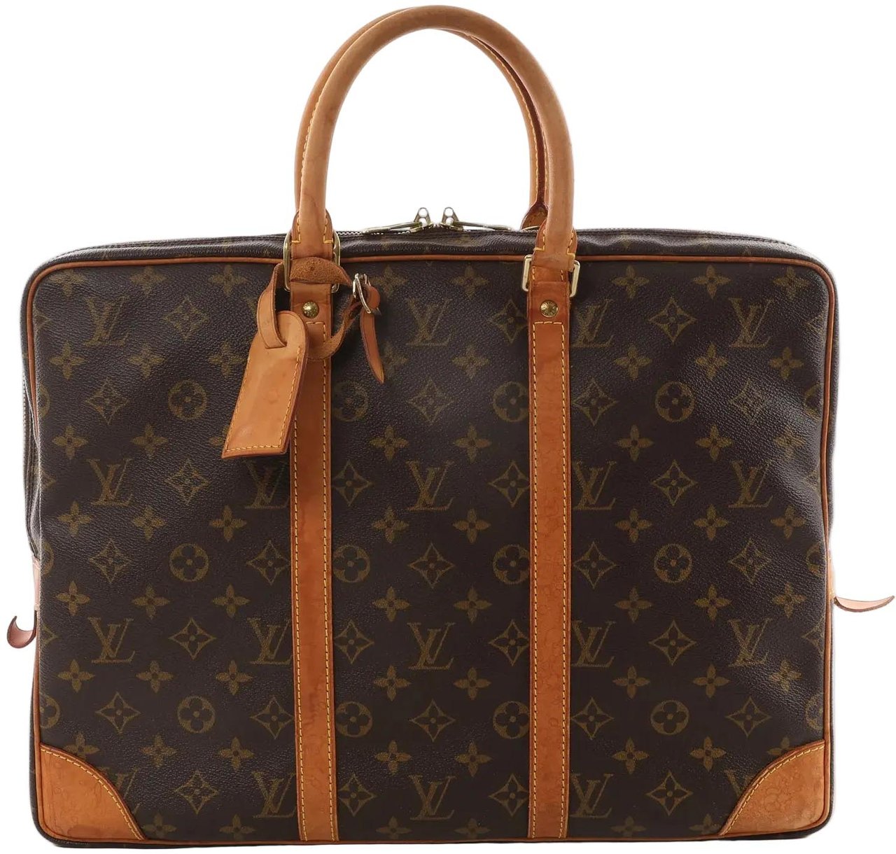 Louis Vuitton Louis Vuitton Porte Documents Voyage Monogram Canvas Handbag in Brown M53361 Bruin