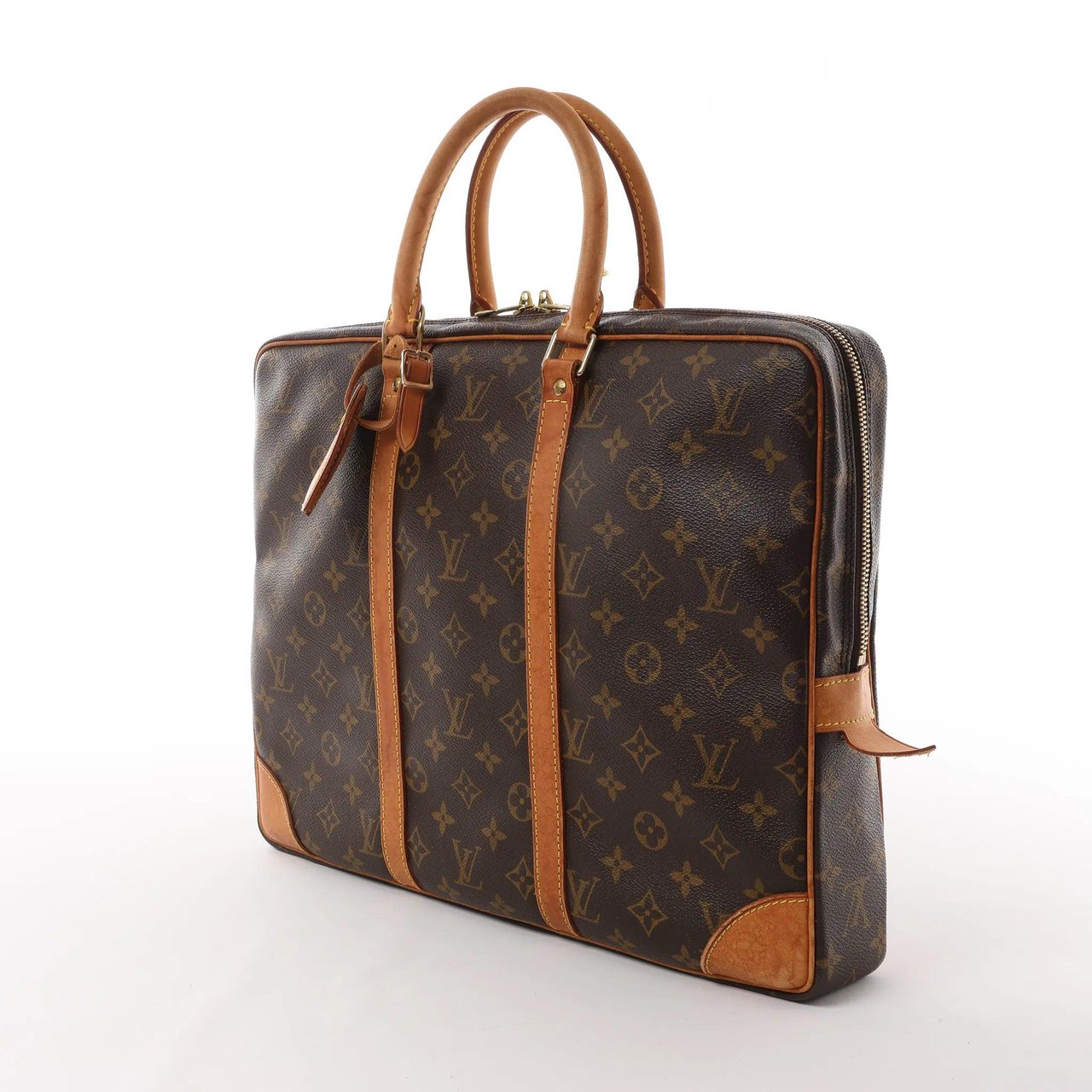 Louis Vuitton Louis Vuitton Porte Documents Voyage Monogram Canvas Handbag in Brown M53361 Bruin