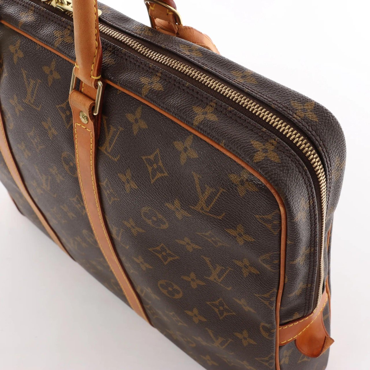Louis Vuitton Louis Vuitton Porte Documents Voyage Monogram Canvas Handbag in Brown M53361 Bruin