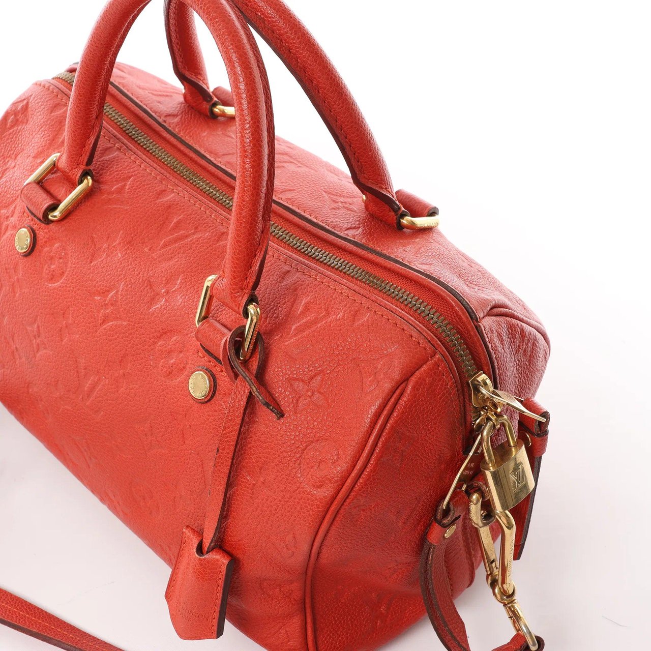 Louis Vuitton Louis Vuitton Speedy Bandoulière 25 Monogram Empreinte Handbag in Red M40758 Rood