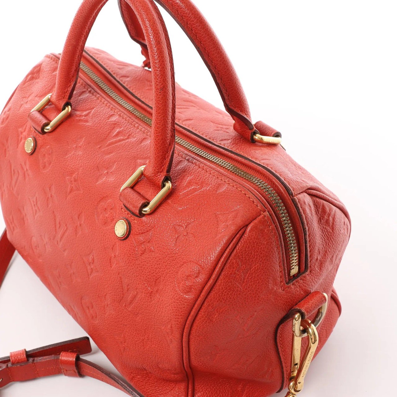 Louis Vuitton Louis Vuitton Speedy Bandoulière 25 Monogram Empreinte Handbag in Red M40758 Rood