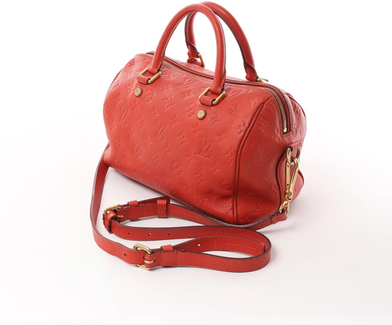 Louis Vuitton Louis Vuitton Speedy Bandoulière 25 Monogram Empreinte Handbag in Red M40758 Rood