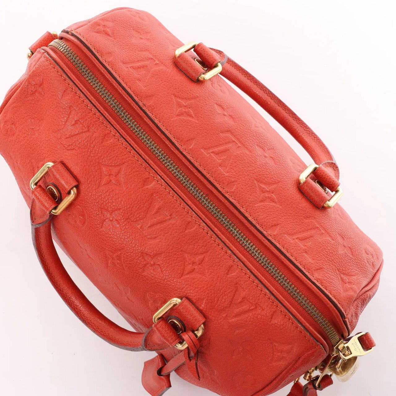 Louis Vuitton Louis Vuitton Speedy Bandoulière 25 Monogram Empreinte Handbag in Red M40758 Rood