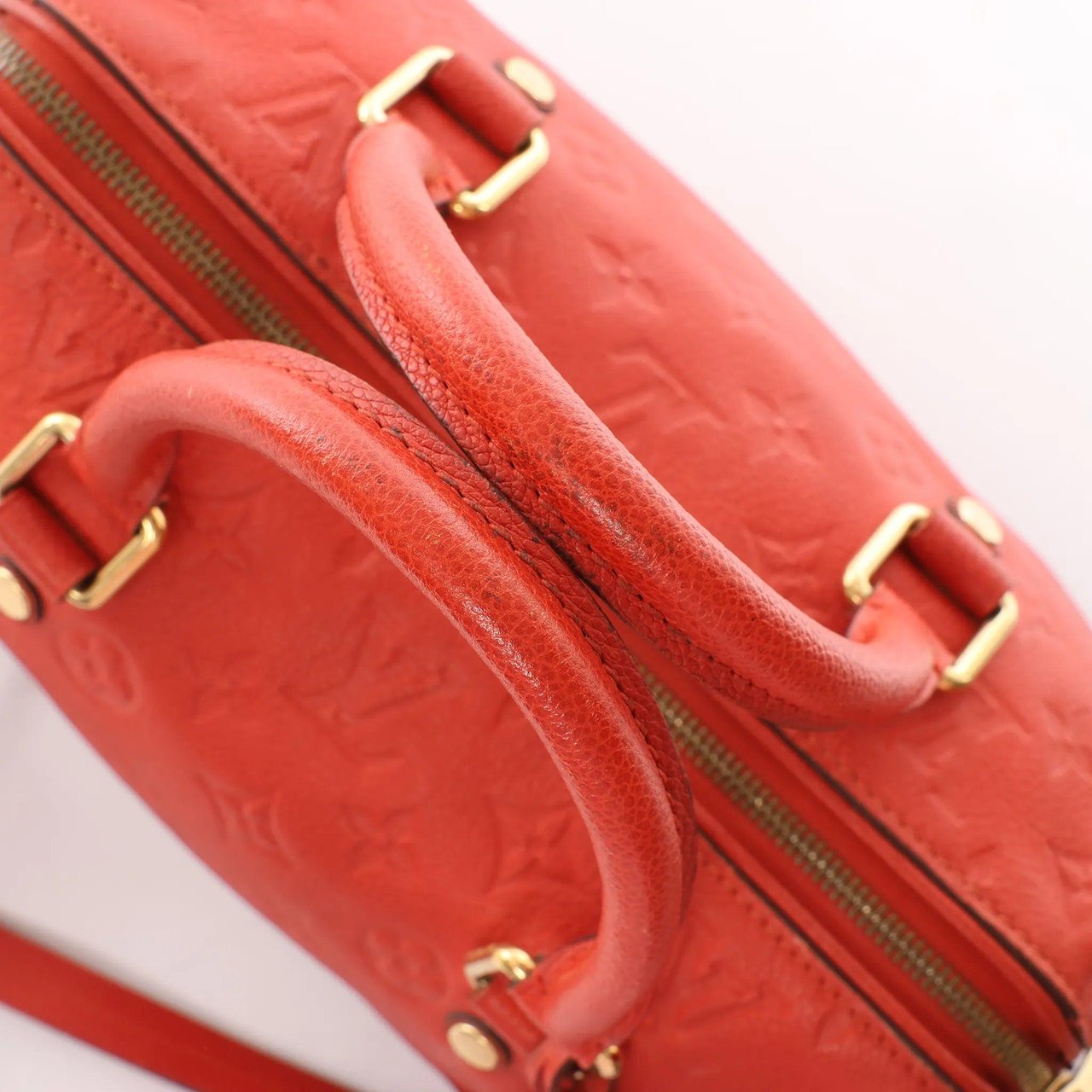 Louis Vuitton Louis Vuitton Speedy Bandoulière 25 Monogram Empreinte Handbag in Red M40758 Rood