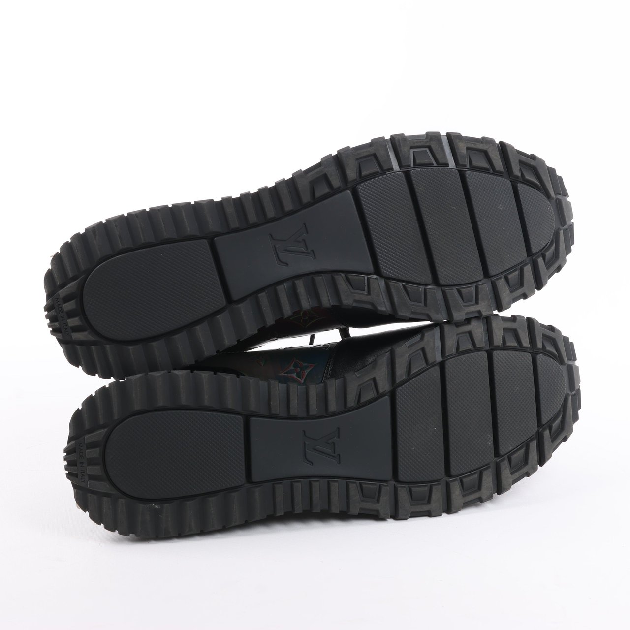 Louis Vuitton Louis Vuitton Runaway Line 20 years Monogram Rainbow Leather x Fabric Sneakers in Black x Multicolor GO0230, Size 45 EU Divers