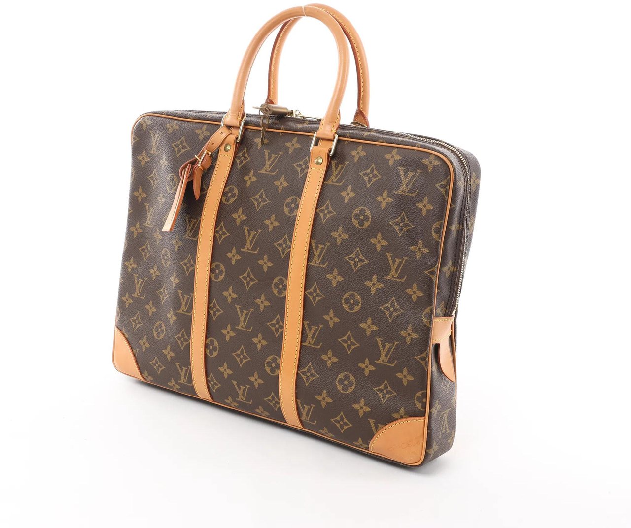 Louis Vuitton Louis Vuitton Porte Documents Voyage Monogram Canvas Handbag in Brown M53361 Bruin