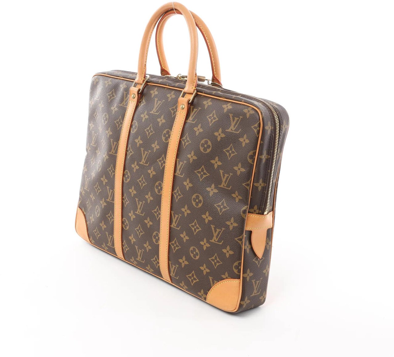Louis Vuitton Louis Vuitton Porte Documents Voyage Monogram Canvas Handbag in Brown M53361 Bruin