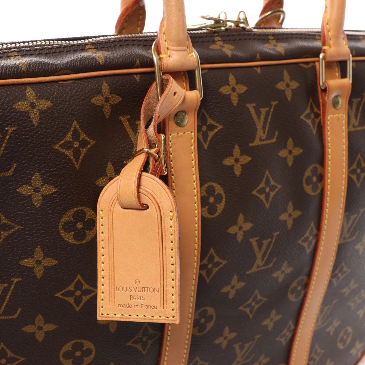 Louis Vuitton Louis Vuitton Porte Documents Voyage Monogram Canvas Handbag in Brown M53361 Bruin