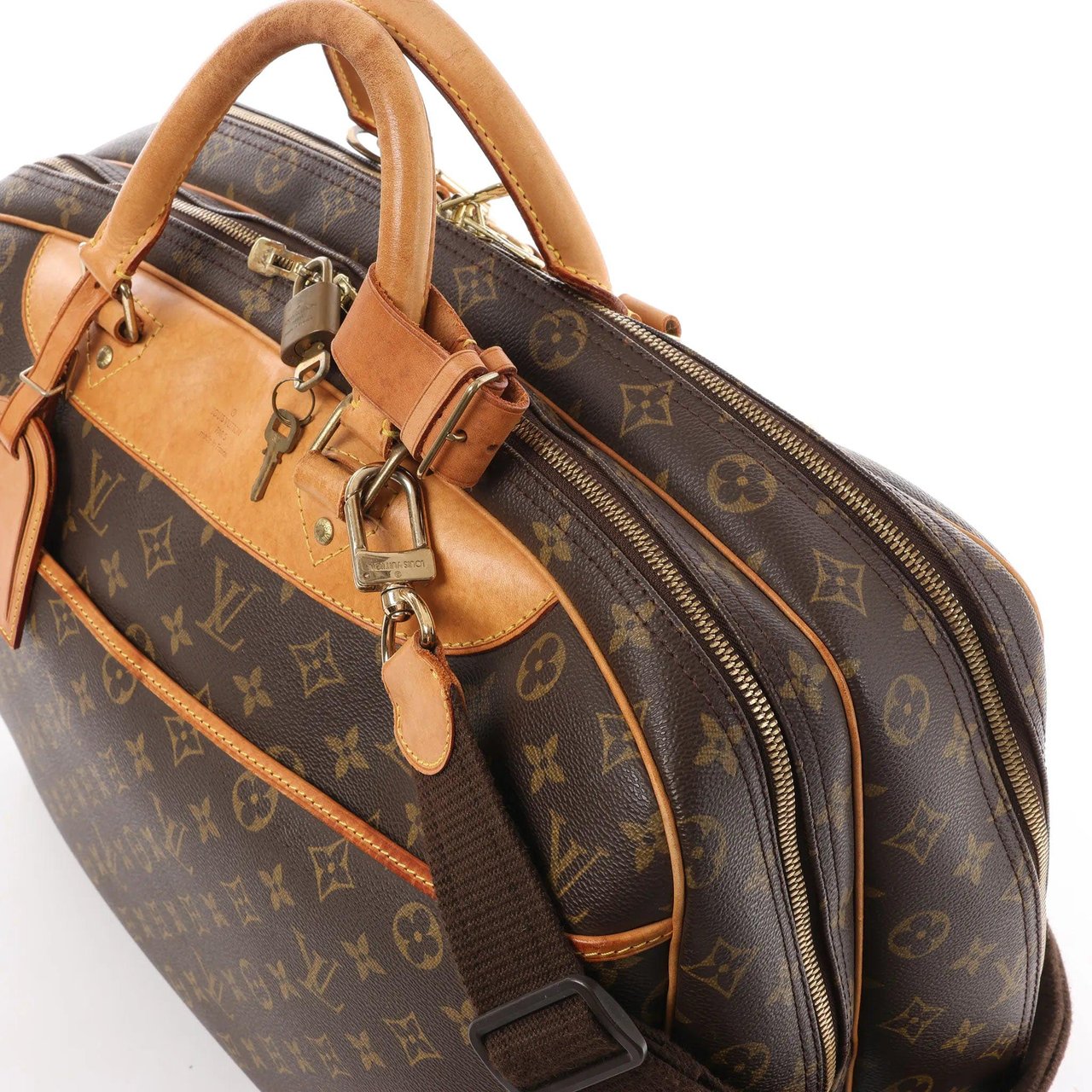 Louis Vuitton Louis Vuitton Alize Monogram Canvas 2 Poches Travel Bag in Brown M41399 Bruin