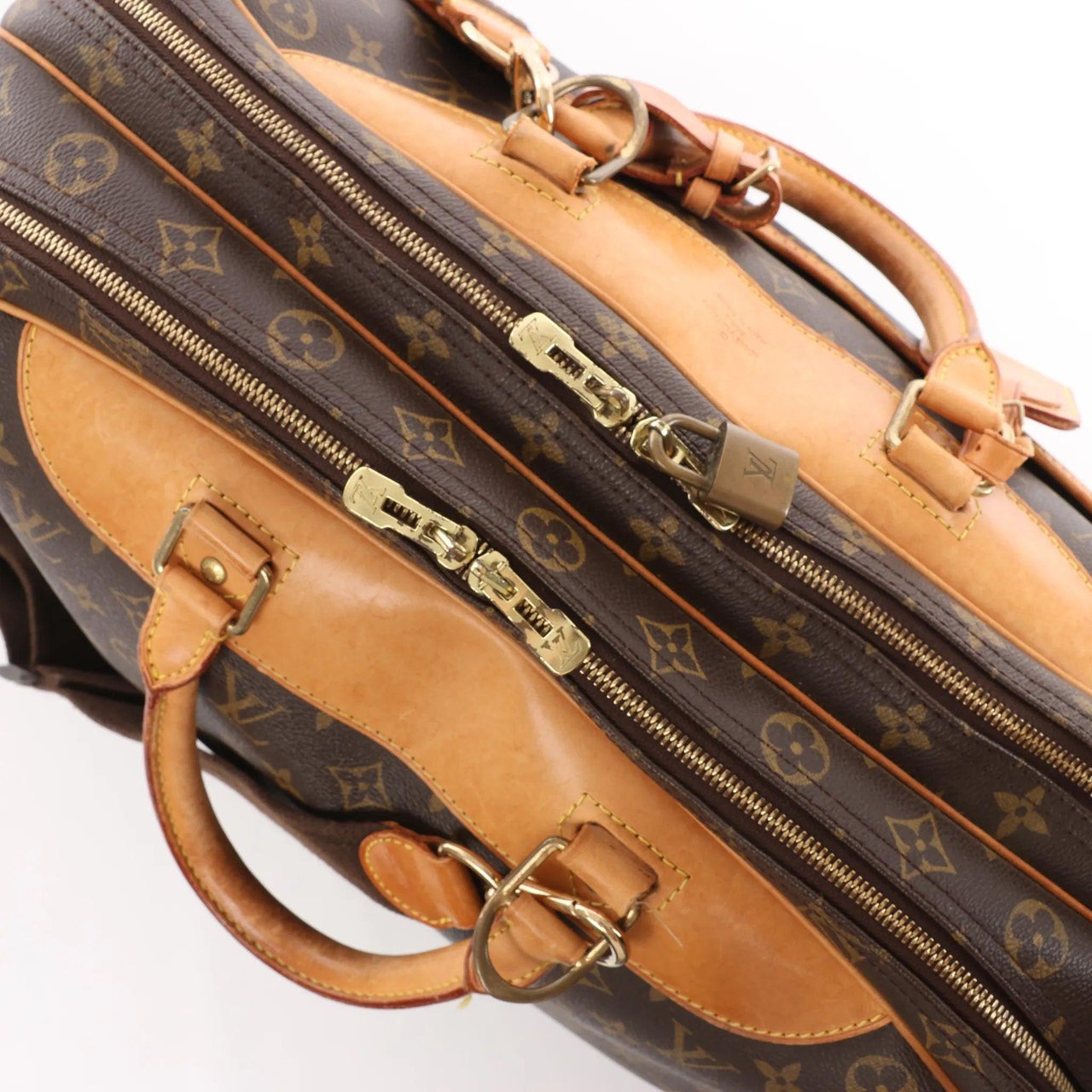 Louis Vuitton Louis Vuitton Alize Monogram Canvas 2 Poches Travel Bag in Brown M41399 Bruin