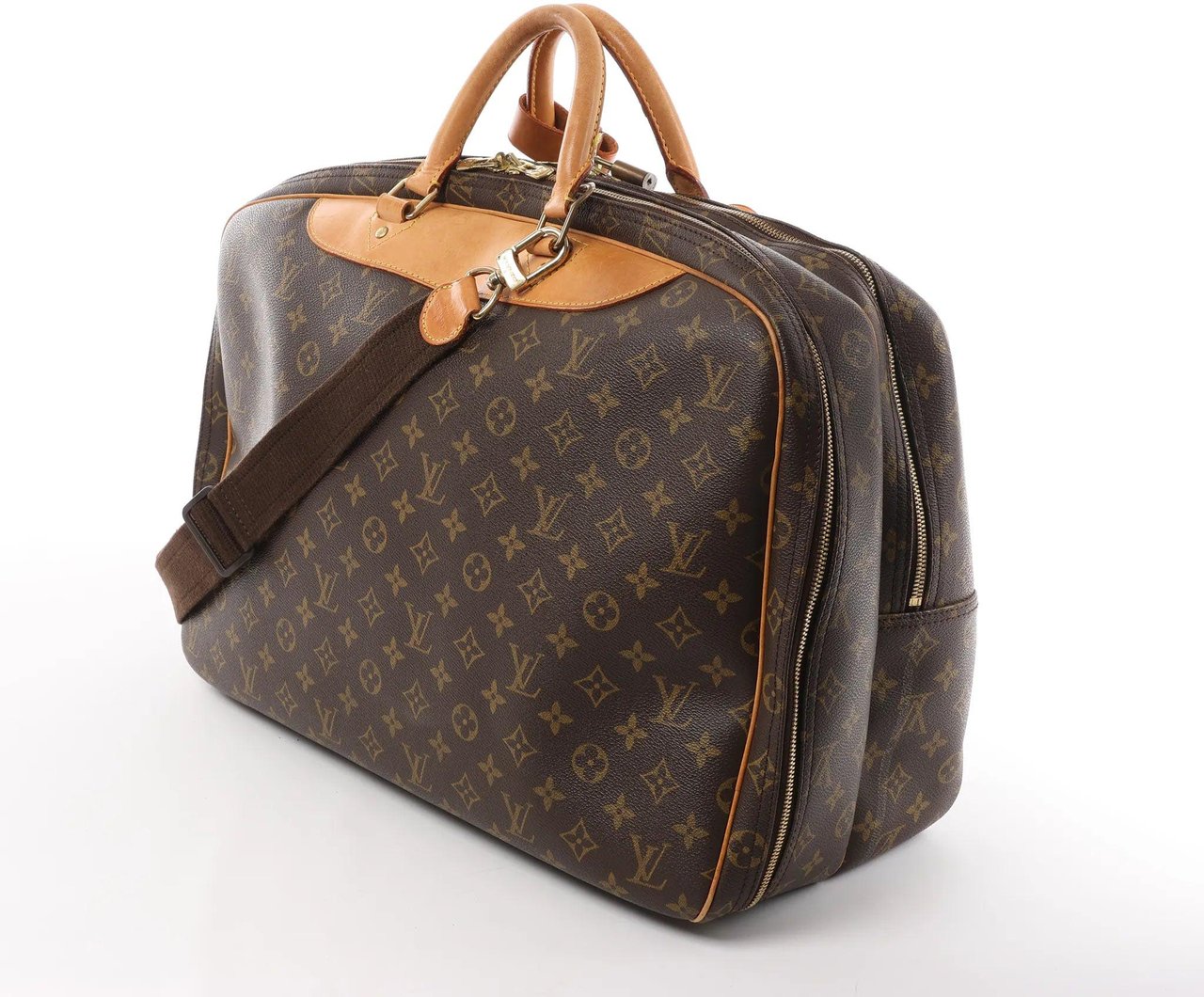 Louis Vuitton Louis Vuitton Alize Monogram Canvas 2 Poches Travel Bag in Brown M41399 Bruin