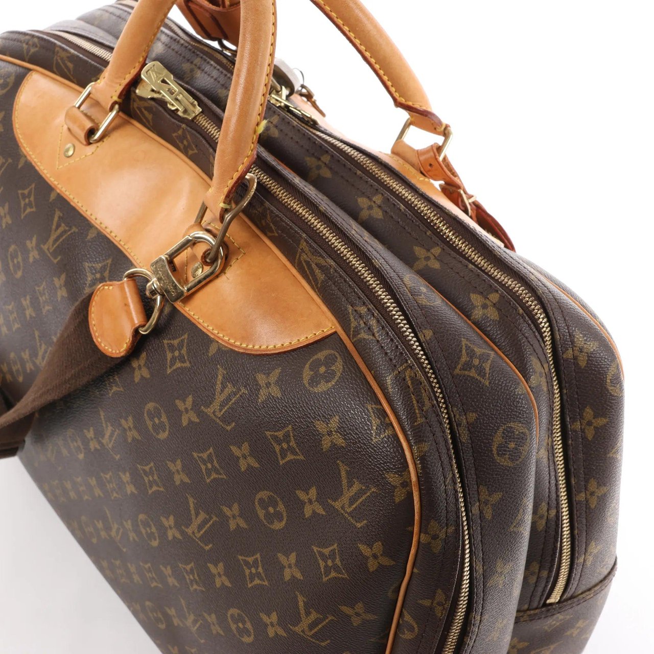 Louis Vuitton Louis Vuitton Alize Monogram Canvas 2 Poches Travel Bag in Brown M41399 Bruin