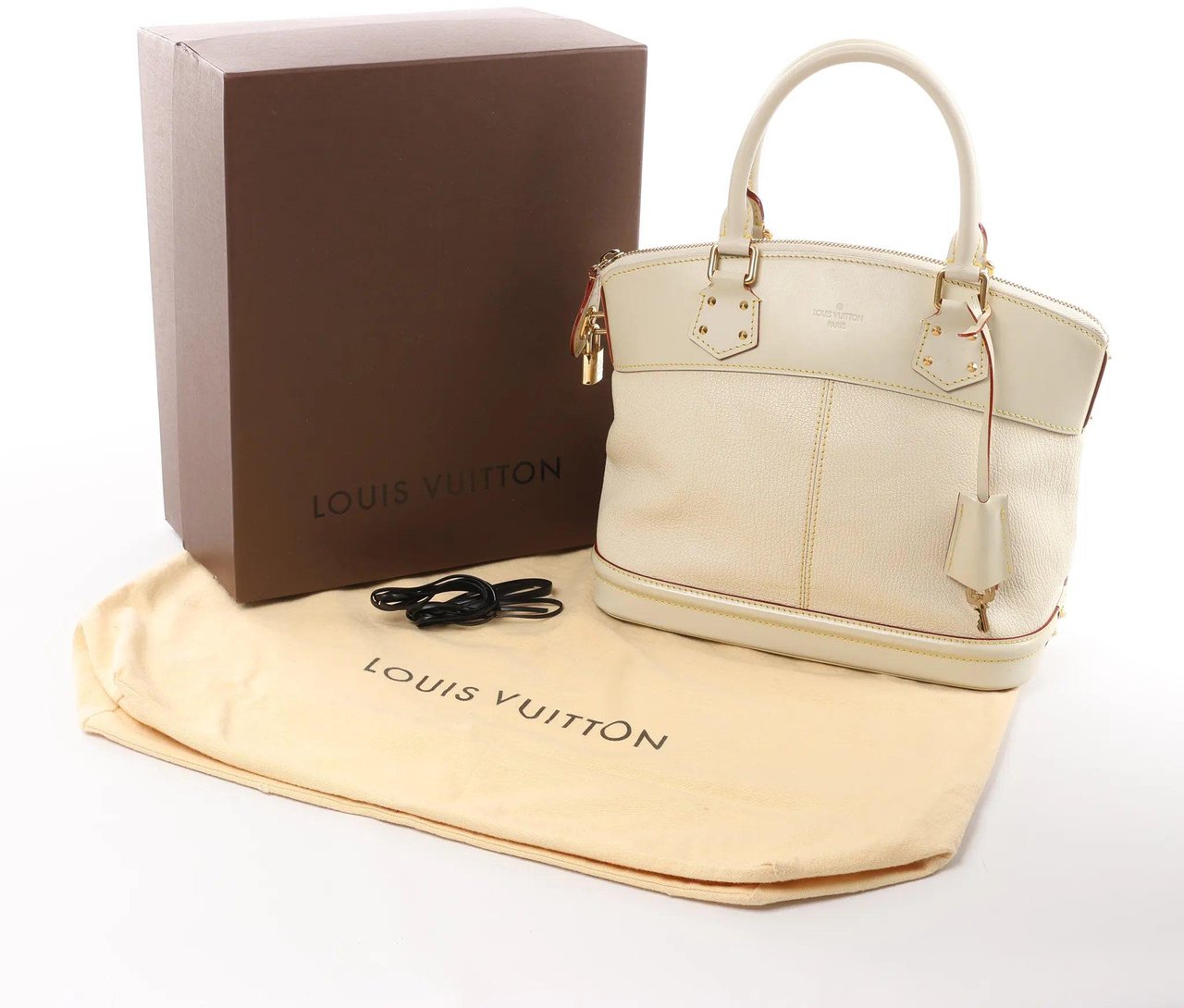 Louis Vuitton Louis Vuitton Lockit PM Suhali Handbag in White M91887 Divers