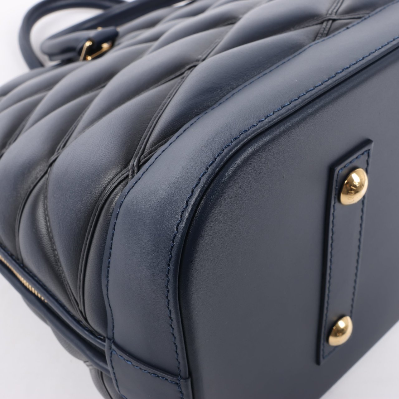 Louis Vuitton Louis Vuitton Malletage Alma GM Handbag in Navy Blue M23723 Navy