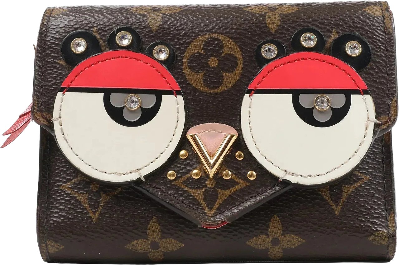 Louis Vuitton Louis Vuitton Monogram Portefeuille Victorine Lovely Bird in Red M67244 Bruin