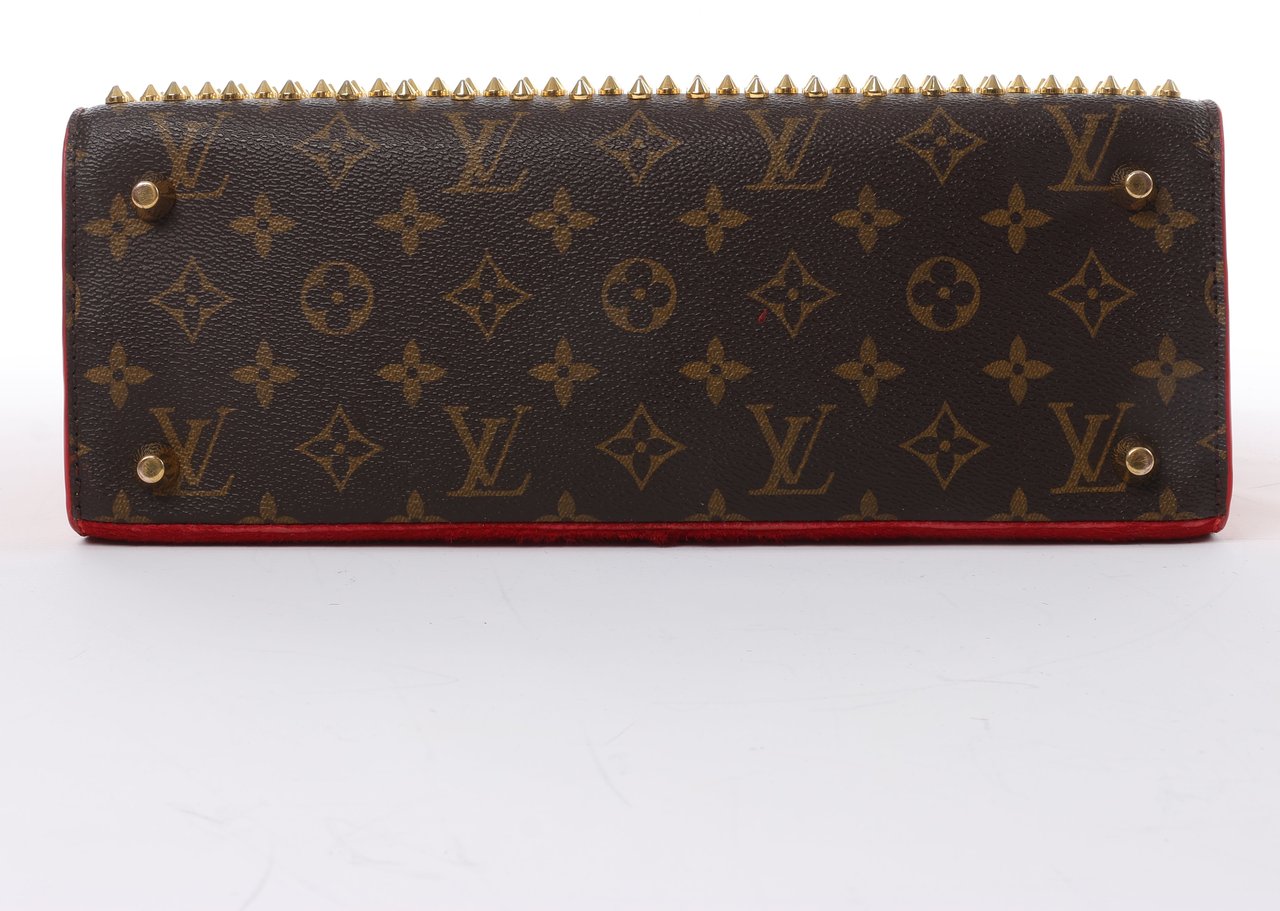 Louis Vuitton Louis Vuitton x Christian Louboutin Monogram Iconoclast Handbag in Brown x Red M41234 Divers