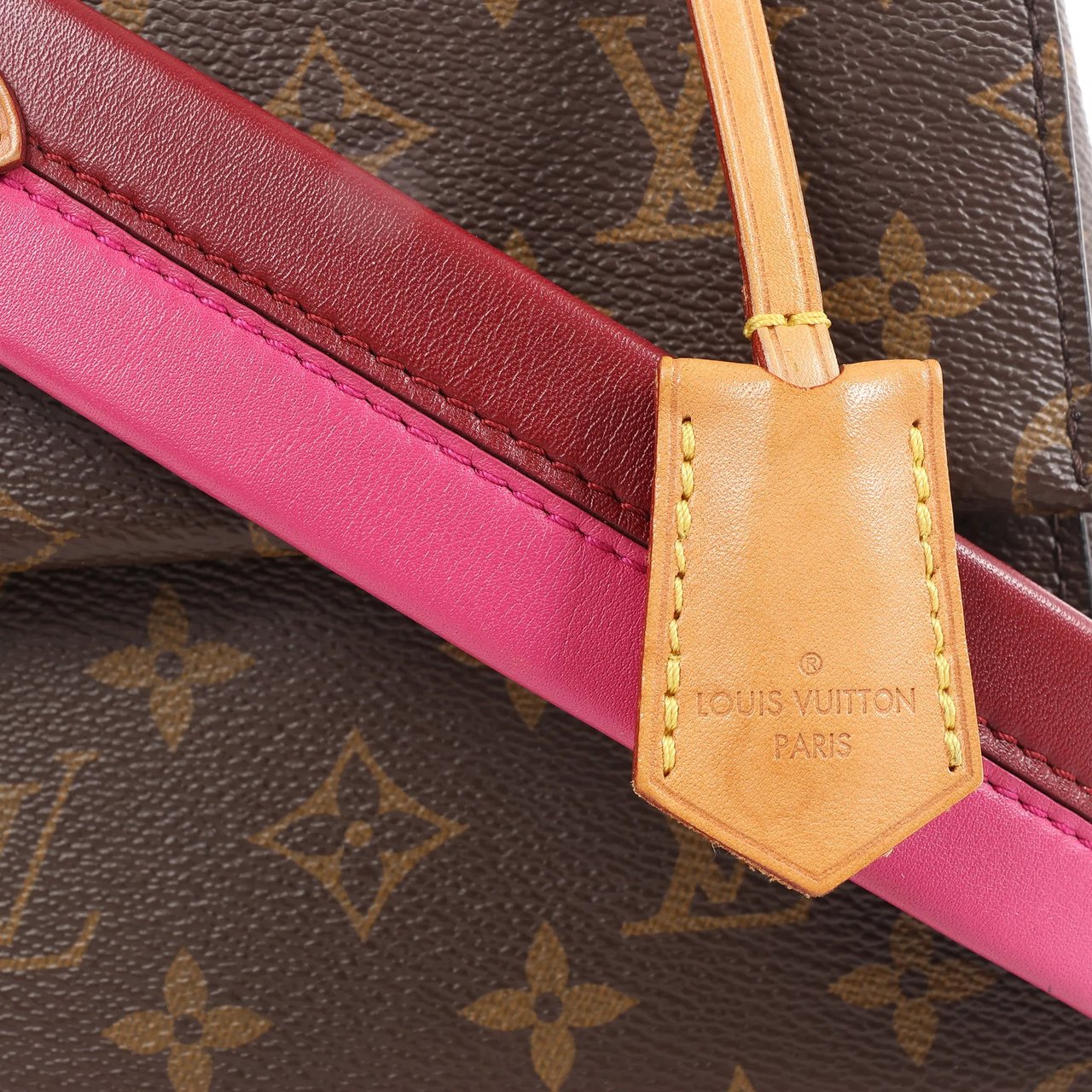 Louis Vuitton Louis Vuitton Cluny BB Monogram Canvas 2Way Handbag in Brown x Pink M42738 Bruin